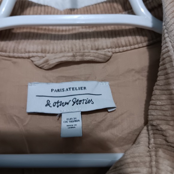 And Other Stories  Relaxed Patch Pocket Corduroy Jacket Chore Shirt Jacket XS‎ - Picture 3 of 9